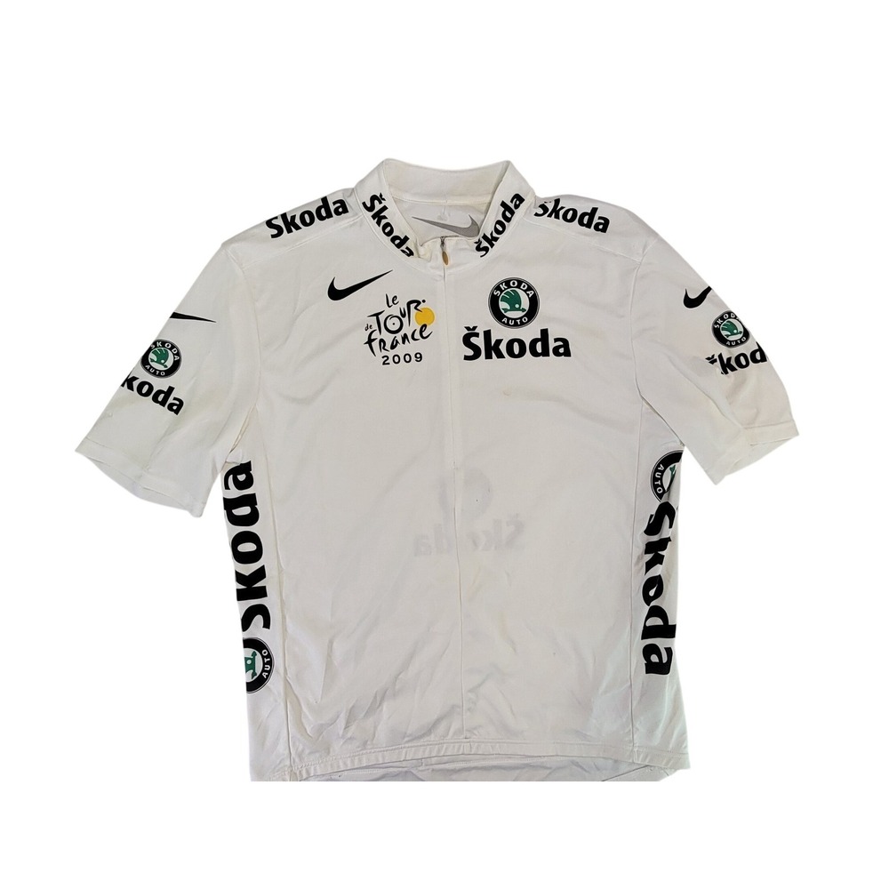 Nike Le Tour de France 2009 Skoda Cycling‎ Jersey Men's XL White